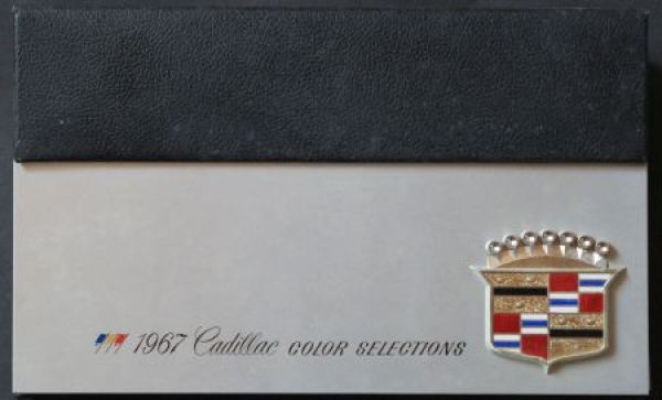 Cadillac Modelprogram Color and Upholstery in 2 aluminium Dealer-Leathermaps with Metallogo (2369)